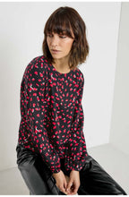 Black & Red Patterned Blouse
