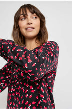 Black & Red Patterned Blouse