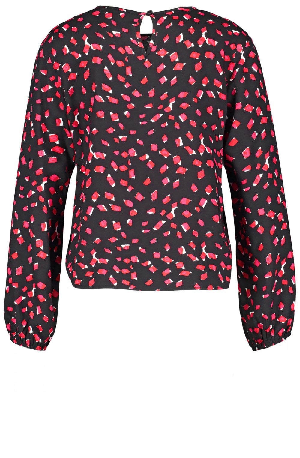 Black & Red Patterned Blouse