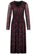 Black & Red Patterned Maxi Dress