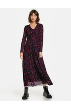 Black & Red Patterned Maxi Dress