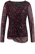Black & Red Patterned Top