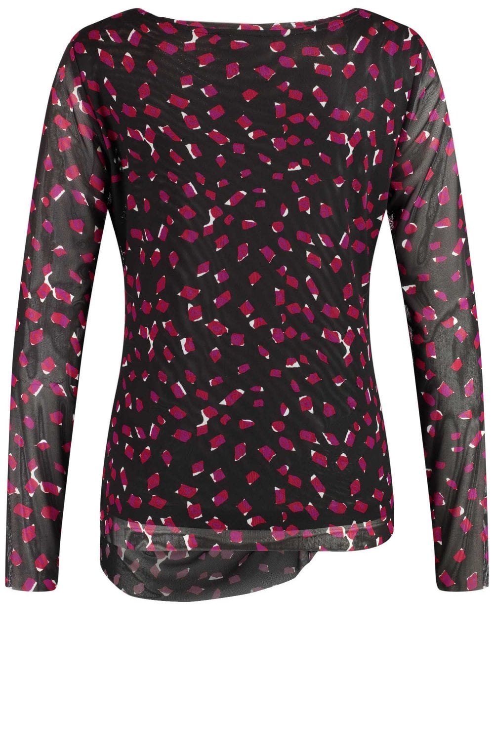 Black & Red Patterned Top