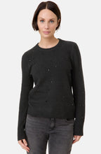 Black Rhinestone Relaxed Jumper