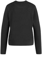 Black Rhinestone Relaxed Jumper