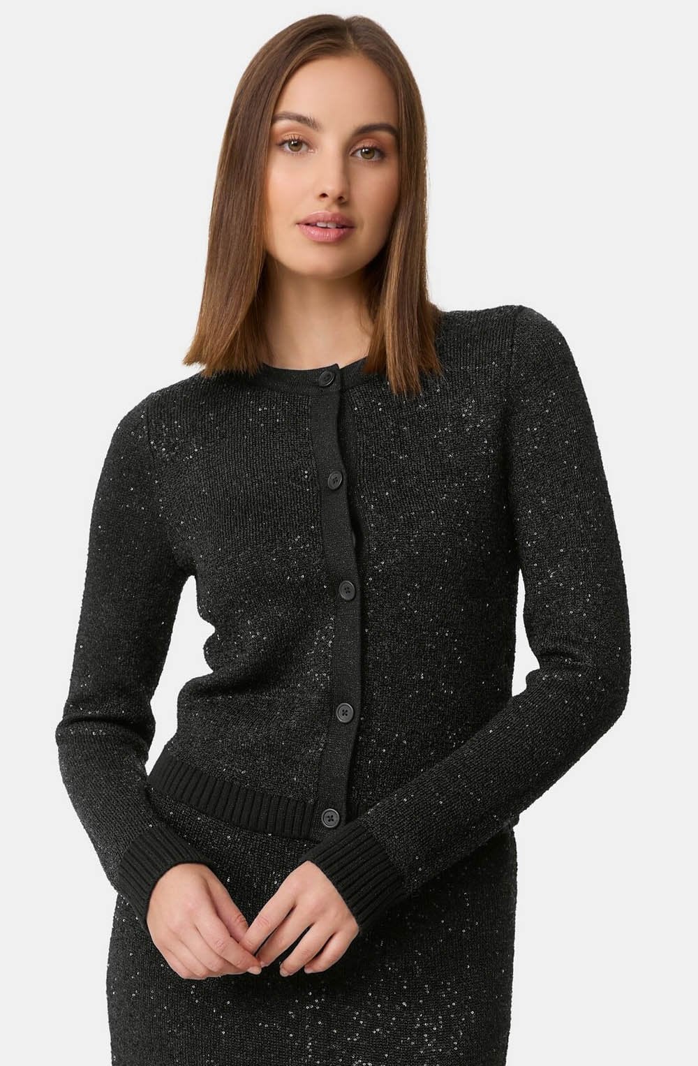 Black Shimmering Cardigan