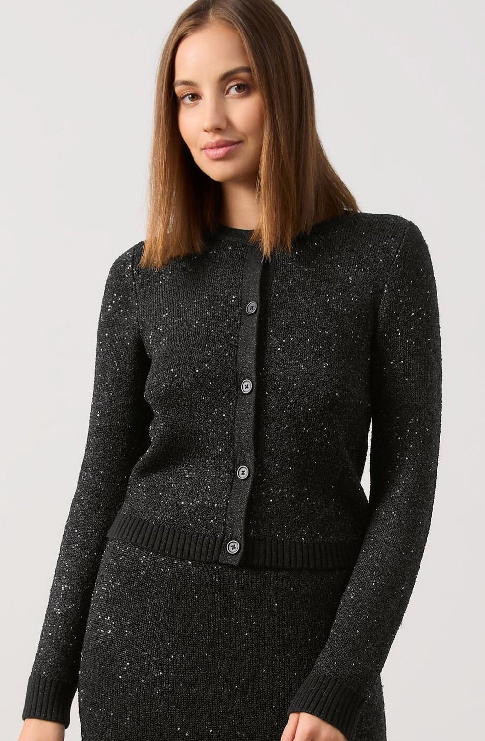 Black Shimmering Cardigan