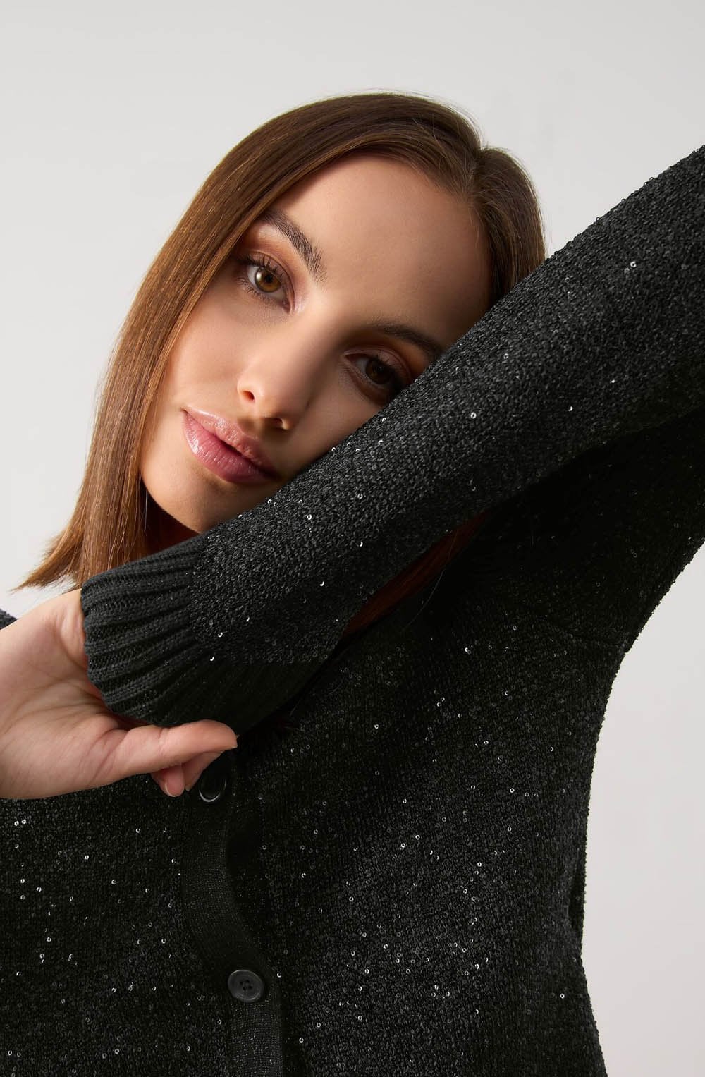 Black Shimmering Cardigan