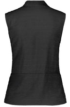 Black Sleeveless Wrap Blouse