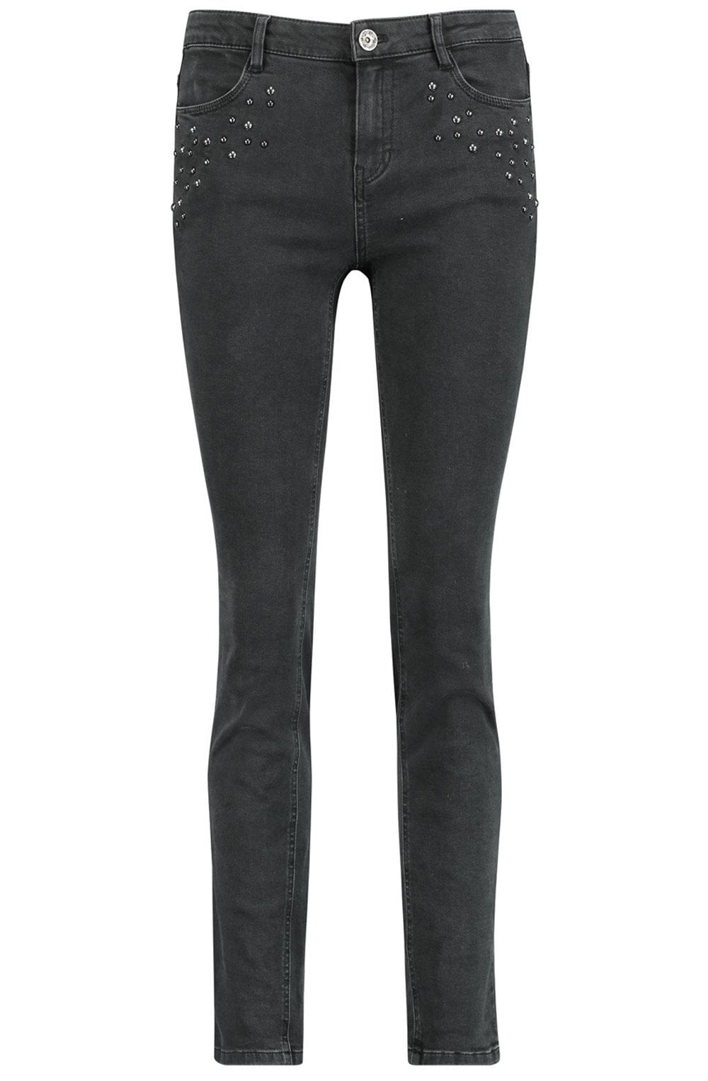 Black Stud Detailed Jeans