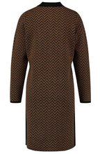 Black & Tan Patterned Knit Dress