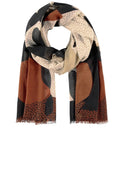 Black & Tan Patterned Scarf