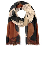 Black & Tan Patterned Scarf