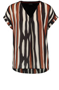 Black & Tan Striped Top