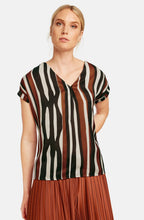 Black & Tan Striped Top