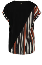 Black & Tan Striped Top