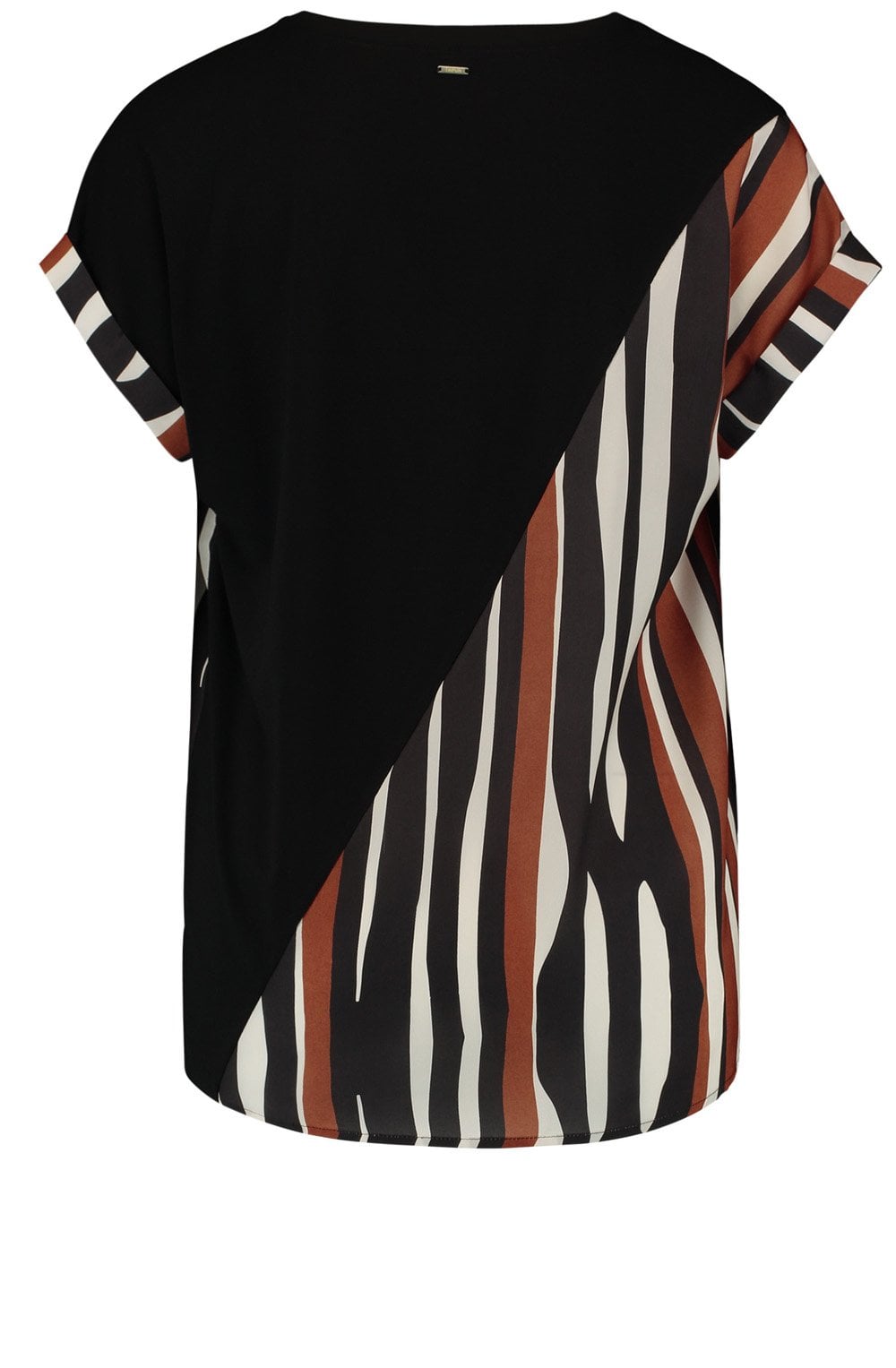 Black & Tan Striped Top