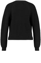 Black Textured Knit Open Front Cardigan