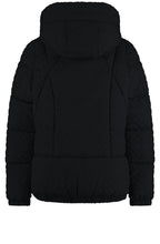 Black Textured Puffer Coat