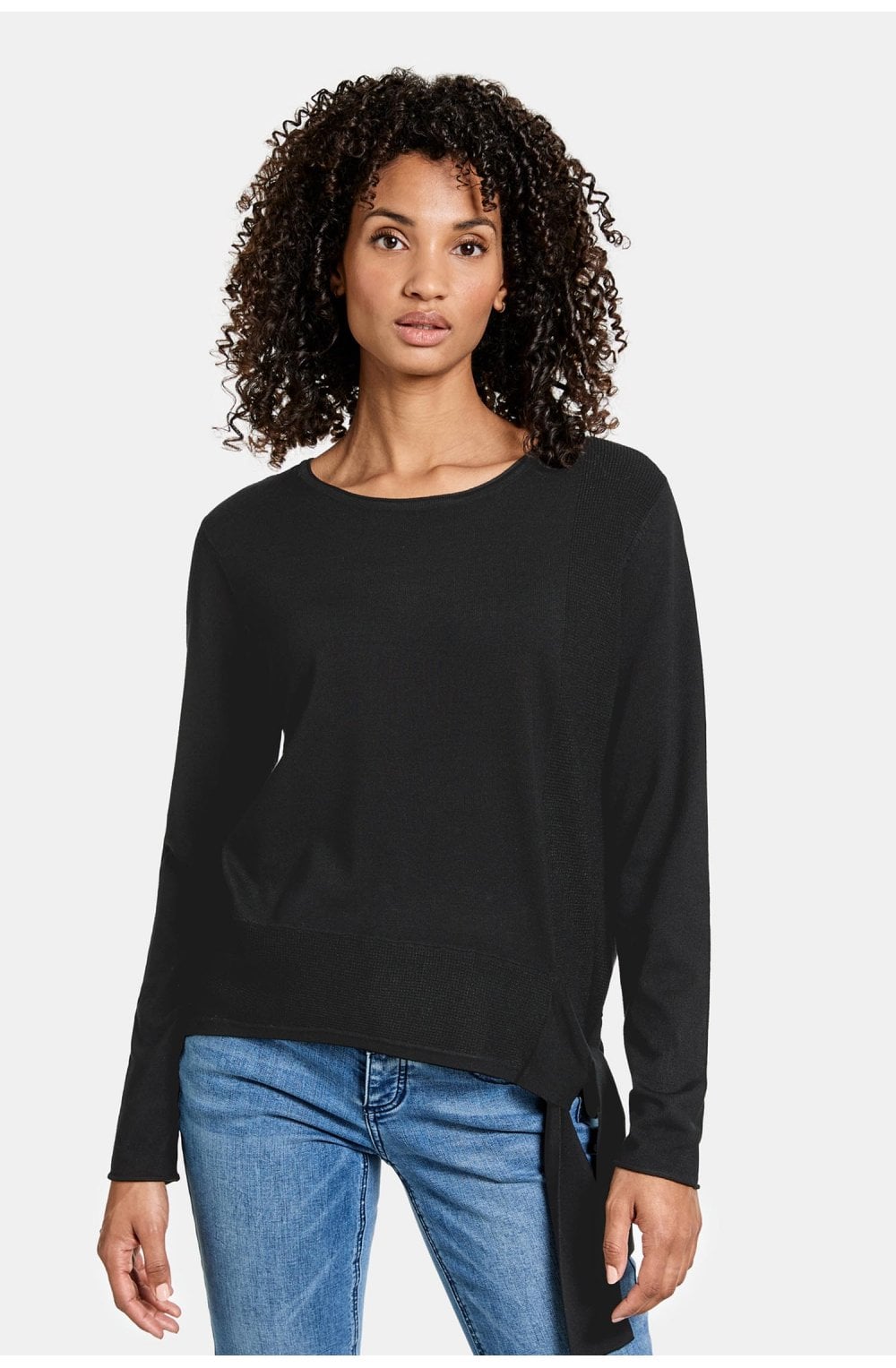 Black Tie Detailed Jumper