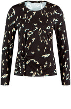 Black Twisted Knot Detail Jersey Top
