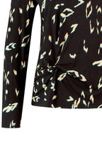 Black Twisted Knot Detail Jersey Top