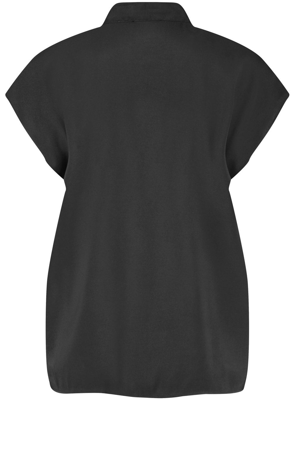 Black V Neck Silky Blouse