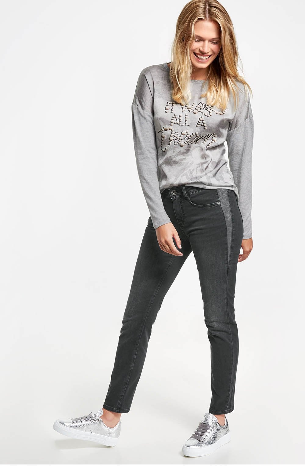 Black Washed Effect Jeans