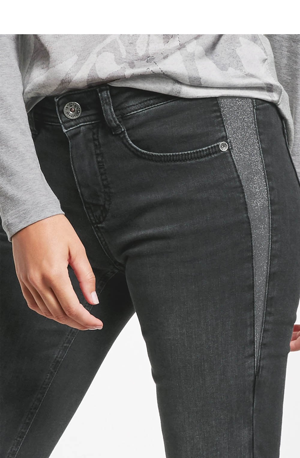 Black Washed Effect Jeans