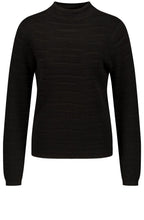 Black Wavy Texture Jumper