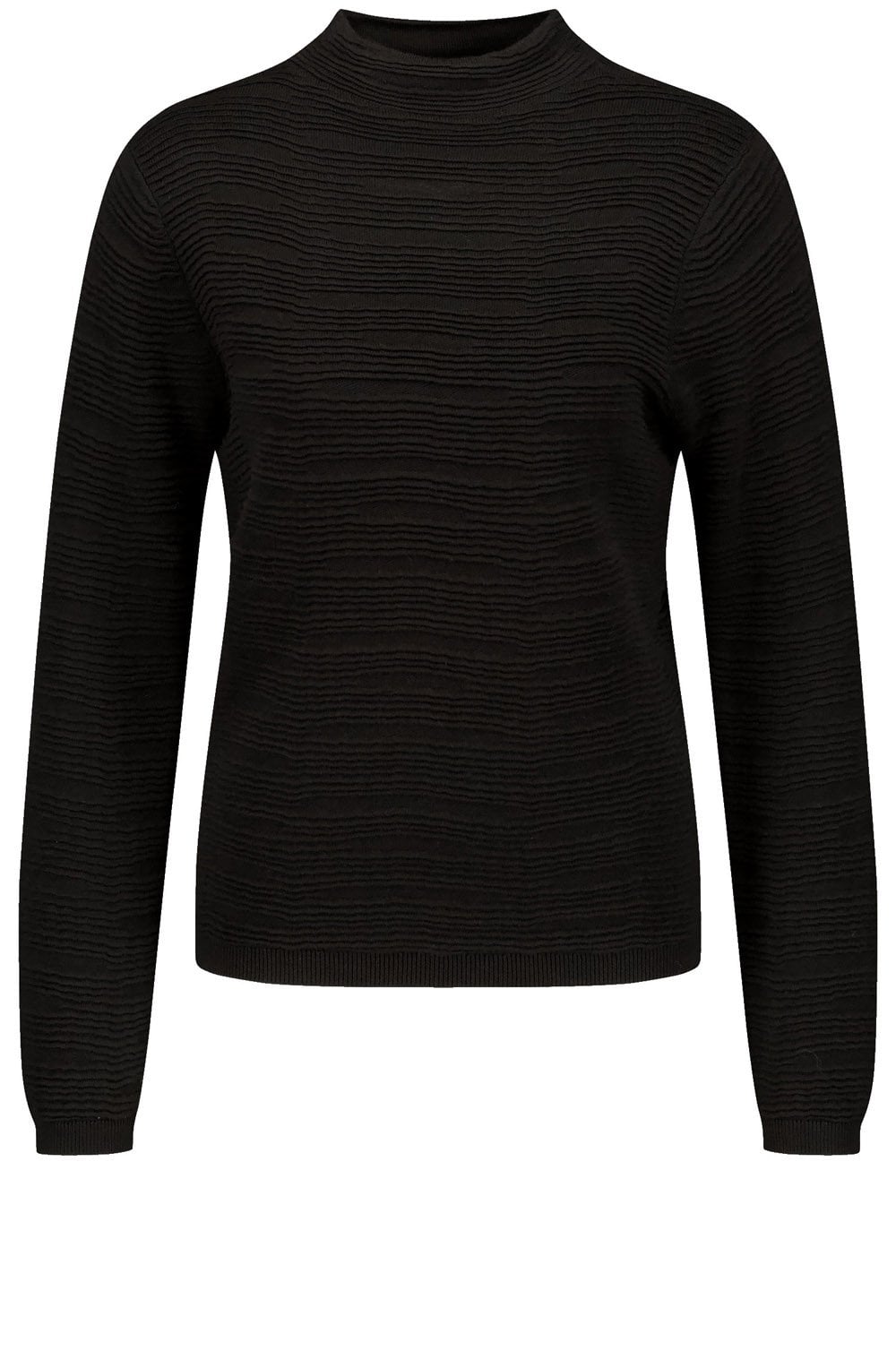 Black Wavy Texture Jumper