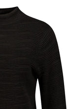 Black Wavy Texture Jumper
