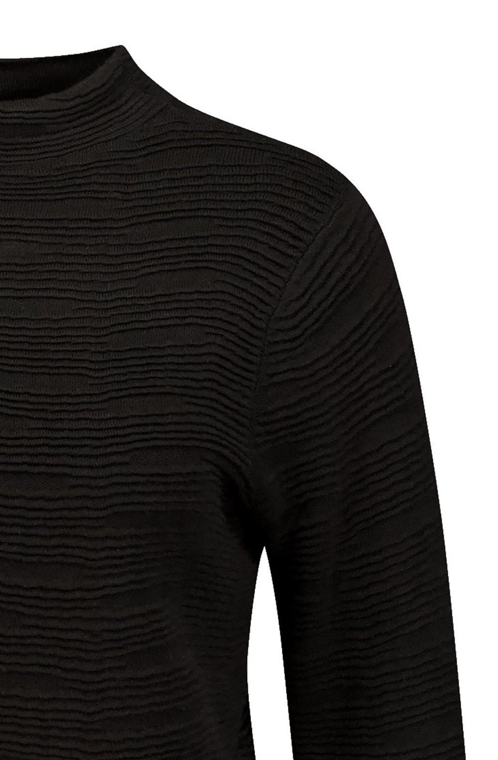 Black Wavy Texture Jumper