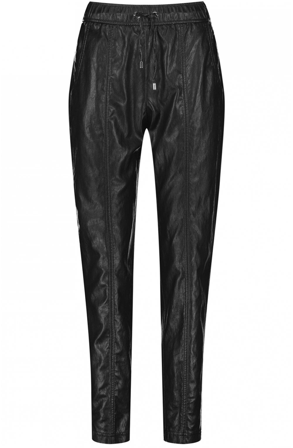 Black Wet Look Trousers