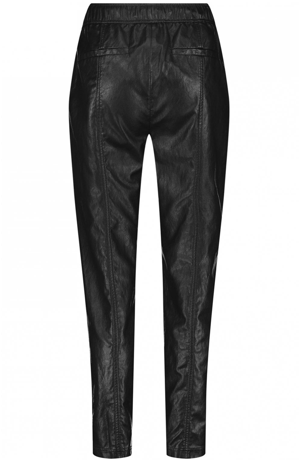 Black Wet Look Trousers