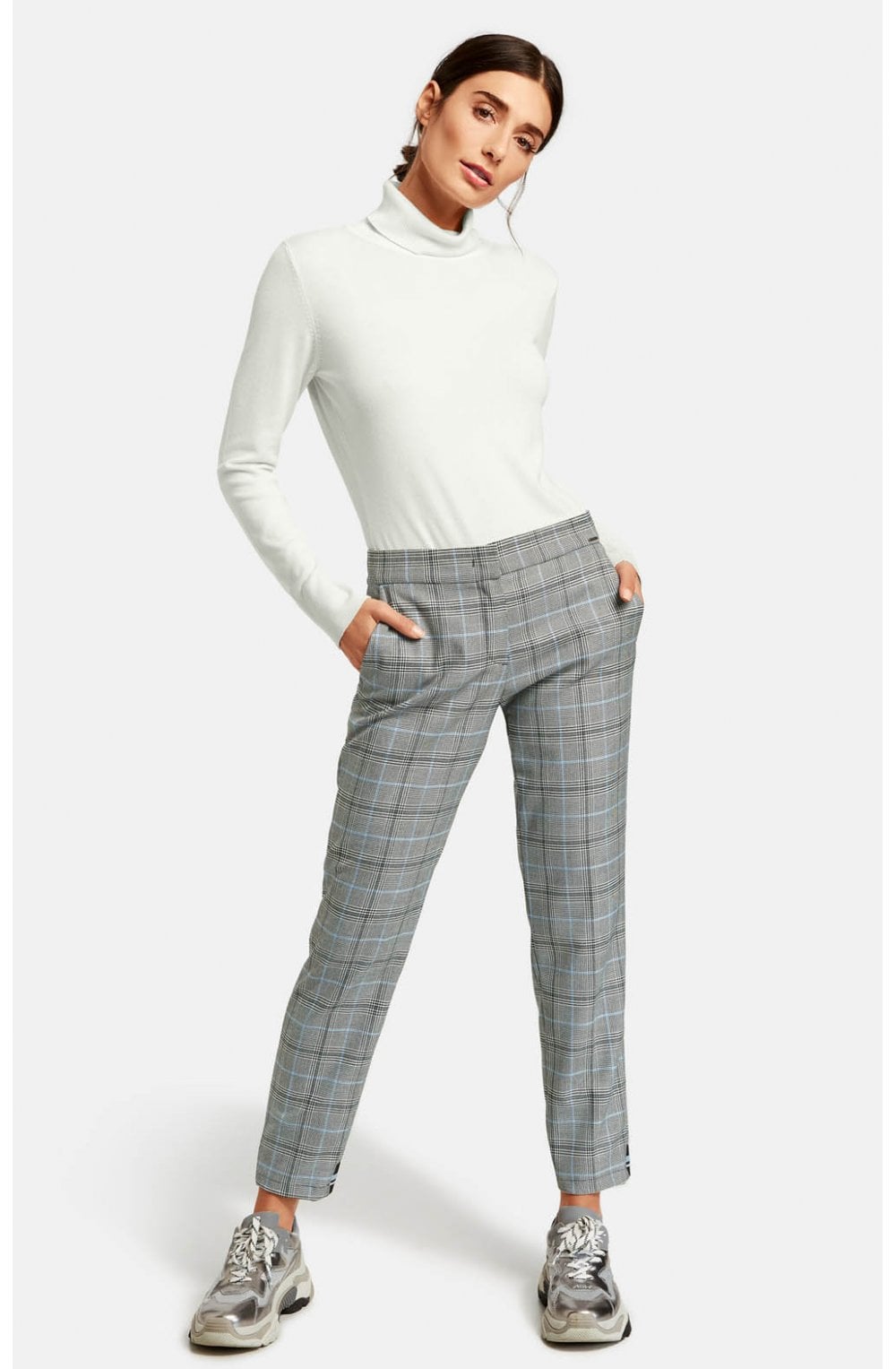 Black & White Check Trousers