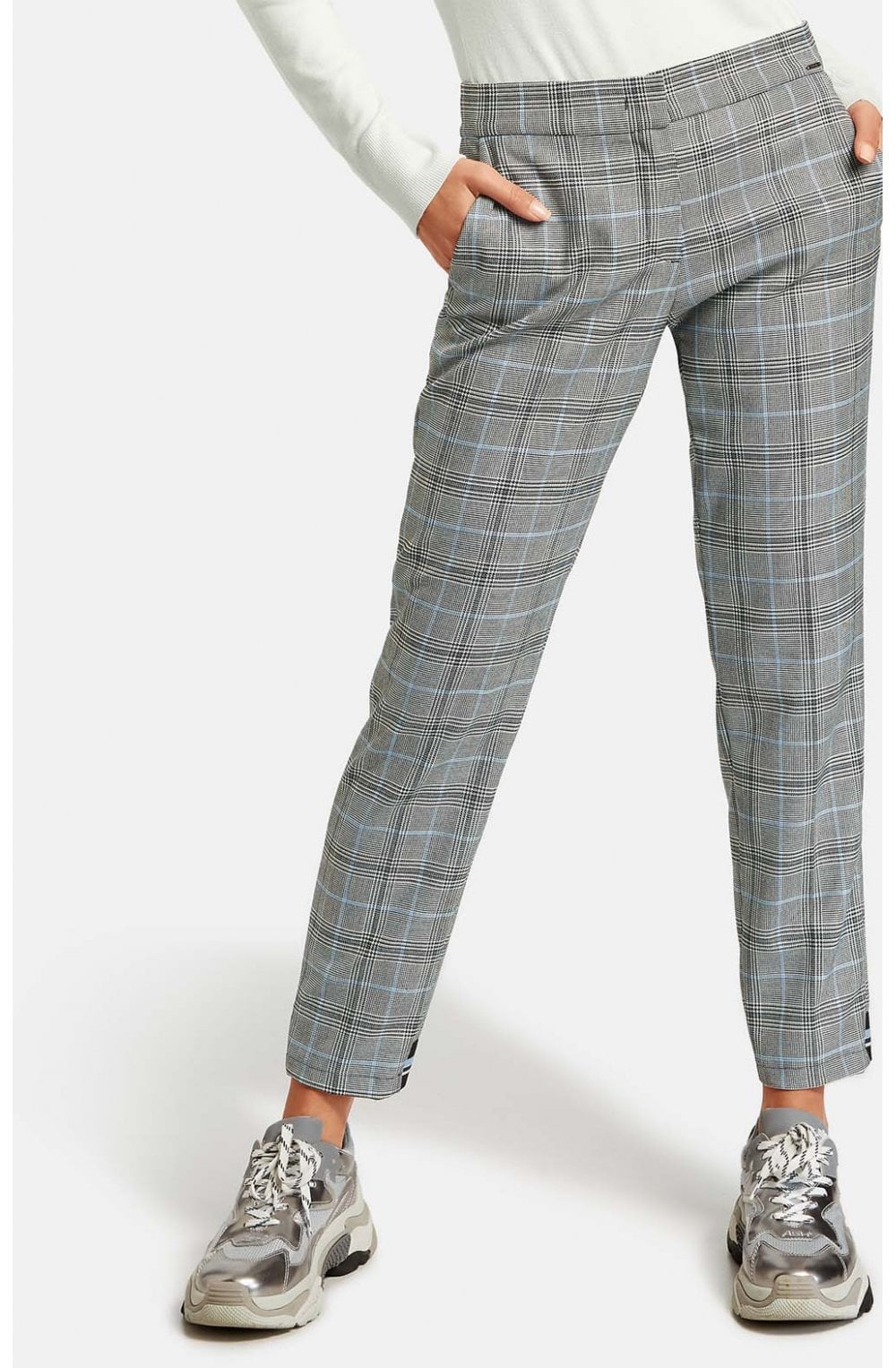 Black & White Check Trousers