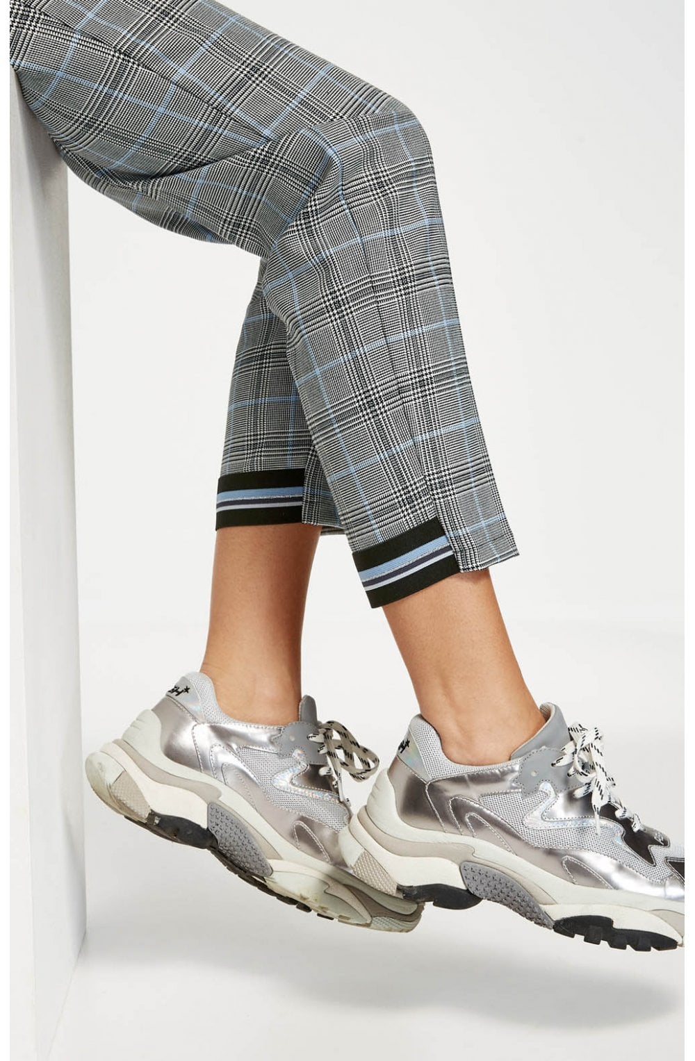 Black & White Check Trousers