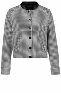 Black & White Dog Tooth Bomber Jacket