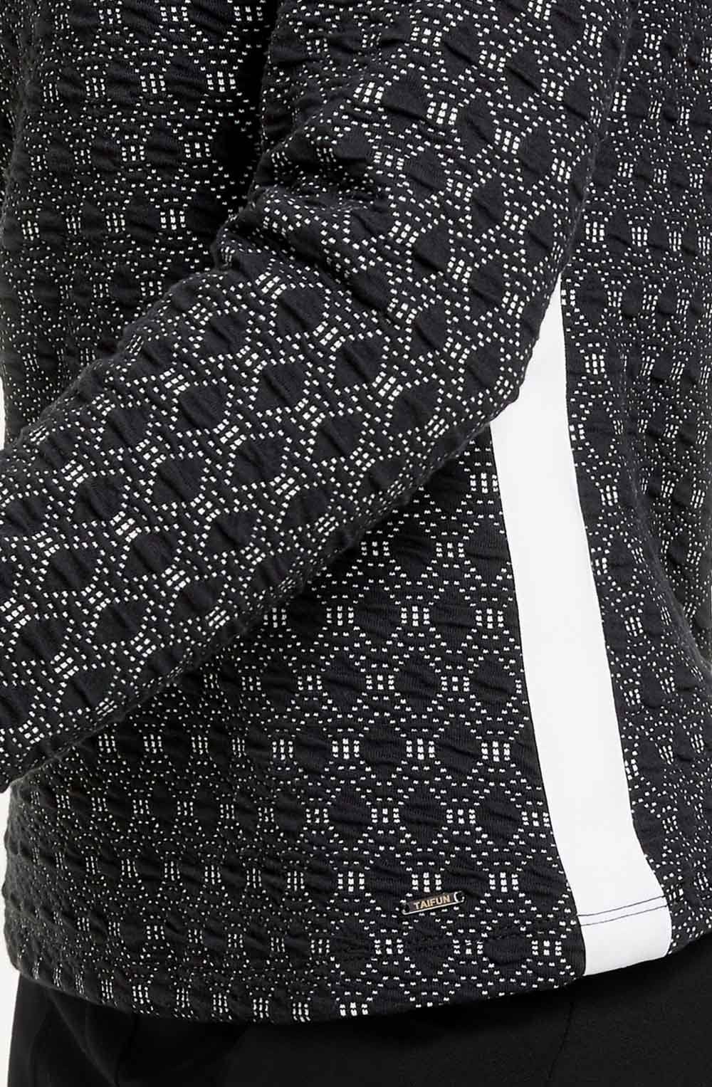 Black & White Embossed Top