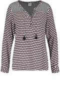 Black & White Patterned Blouse