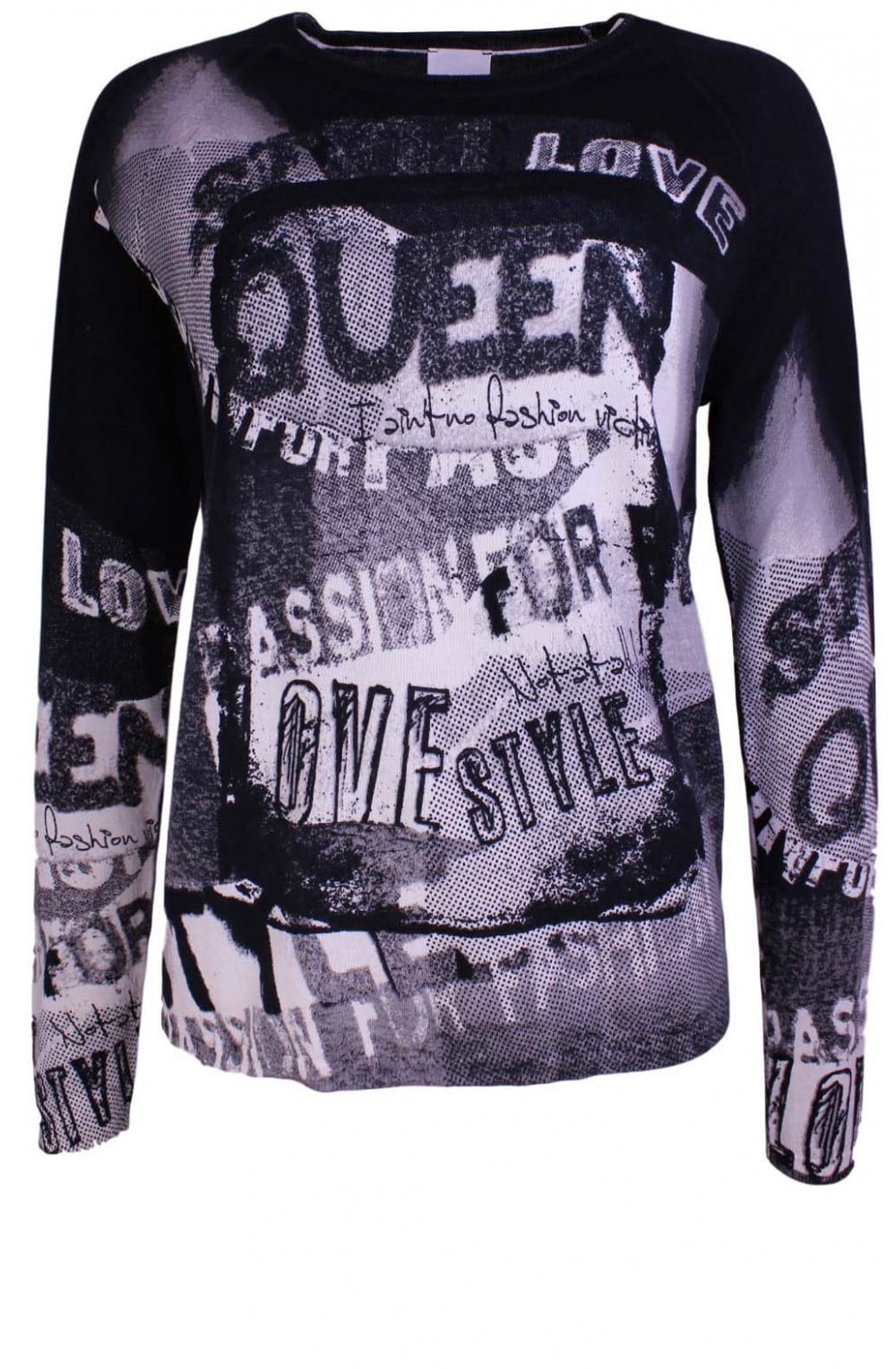 Black & White Patterned Jumper
