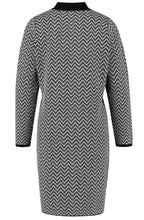 Black & White Patterned Knit Dress