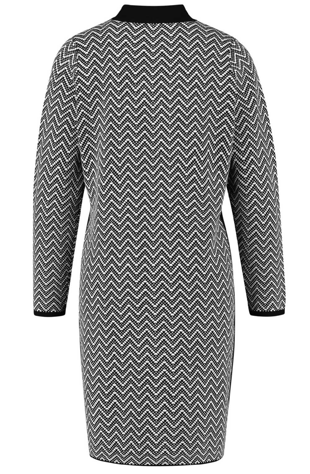 Black & White Patterned Knit Dress
