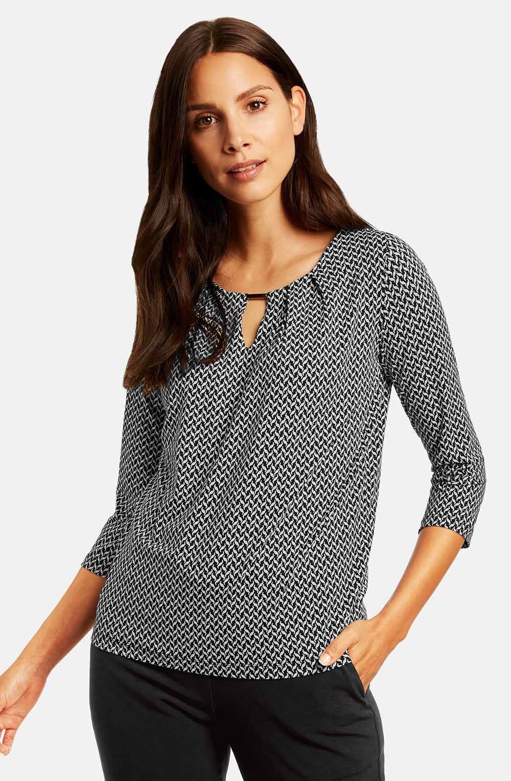 Black & White Patterned Top