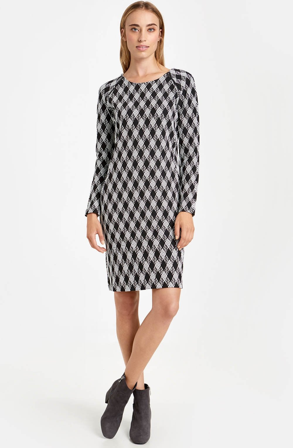 Black & White Print Dress
