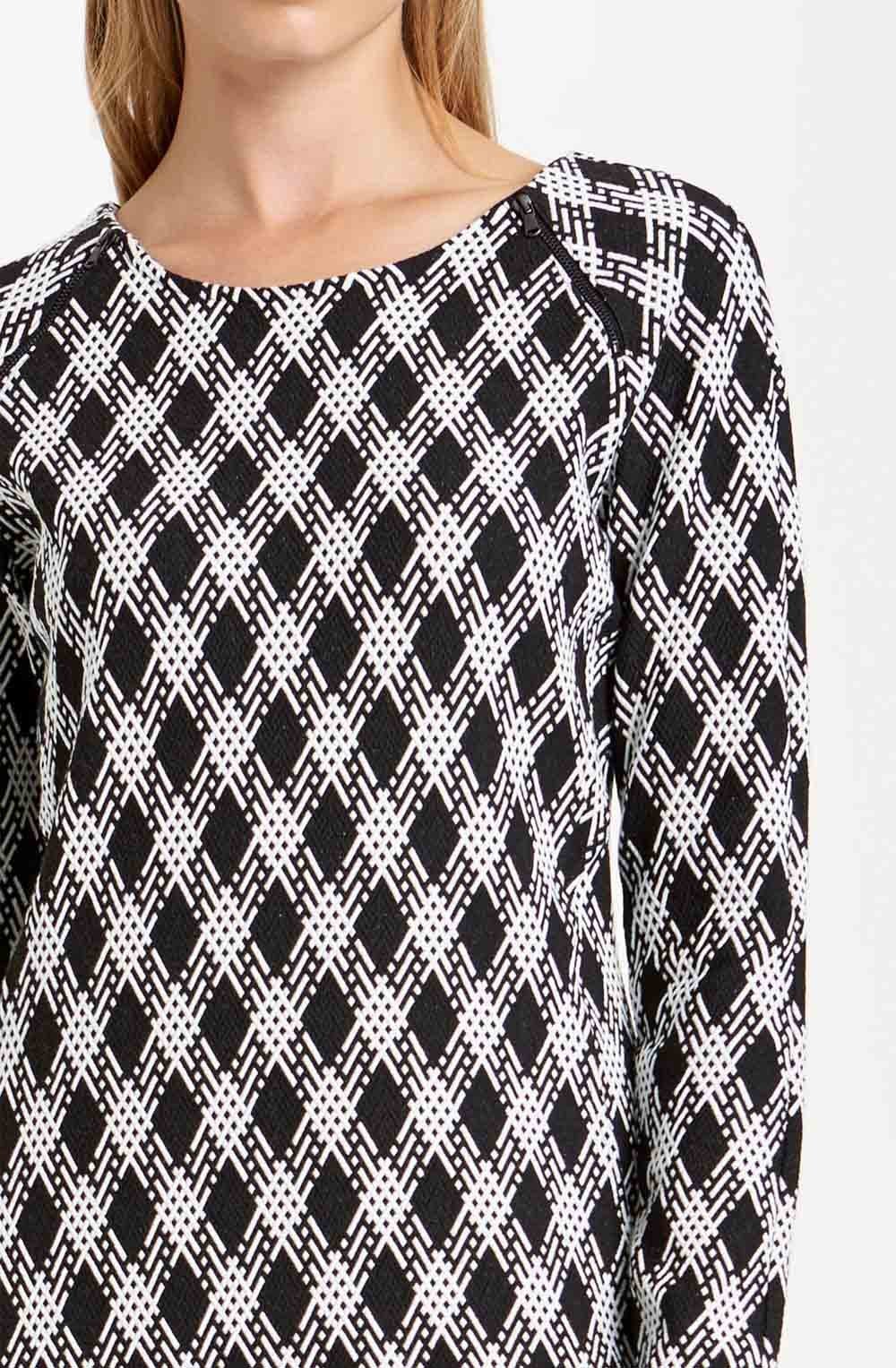 Black & White Print Dress