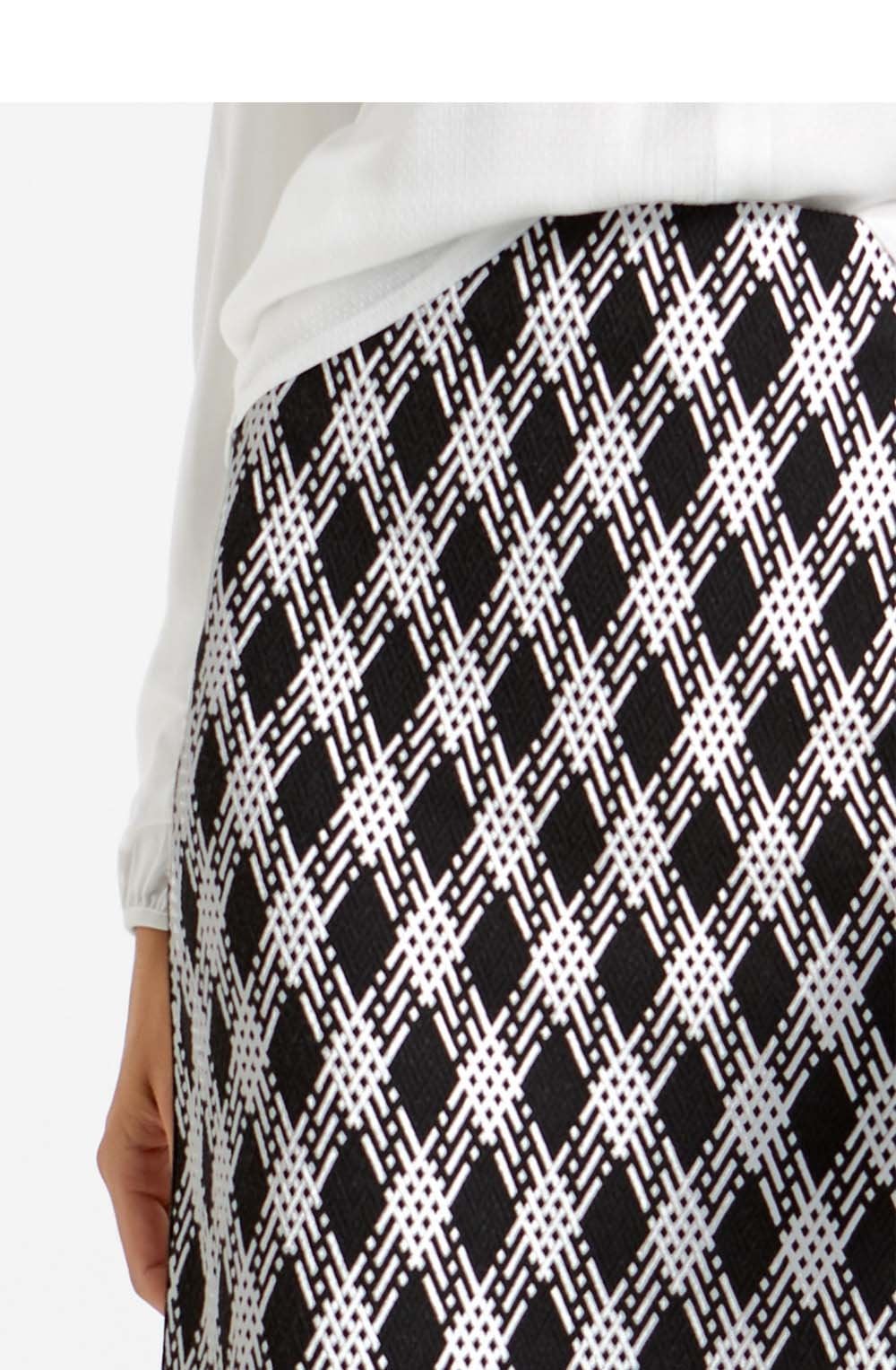 Black & White Print Skirt