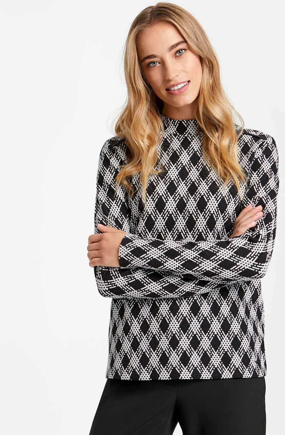 Black & White Print Top