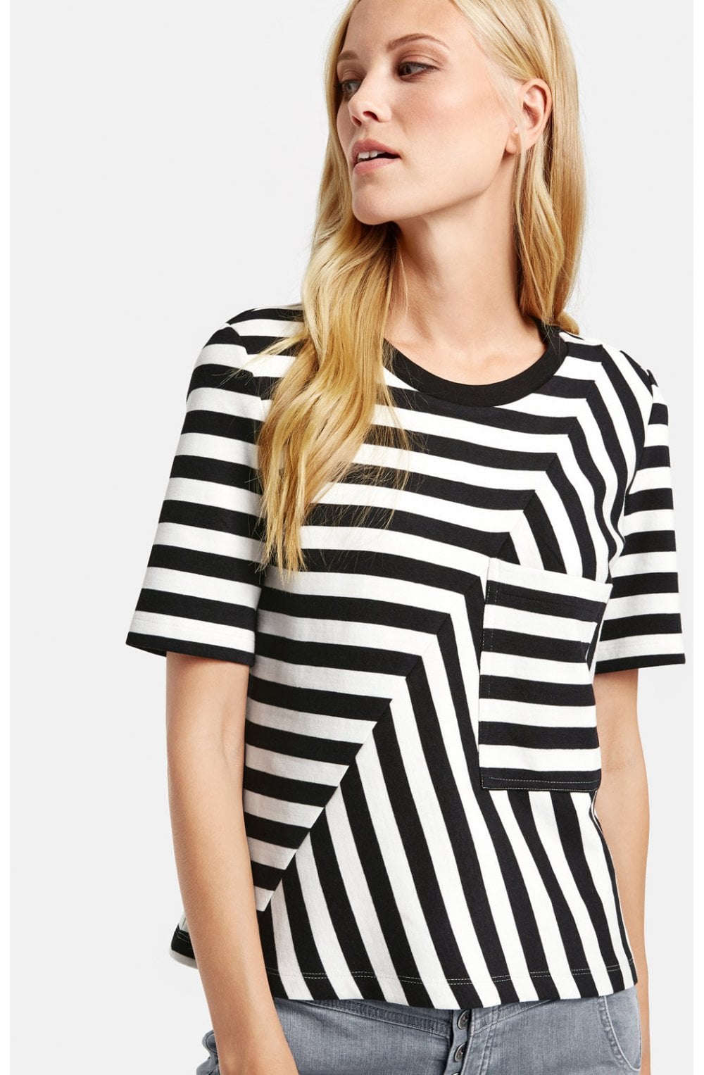 Black & White Striped Top